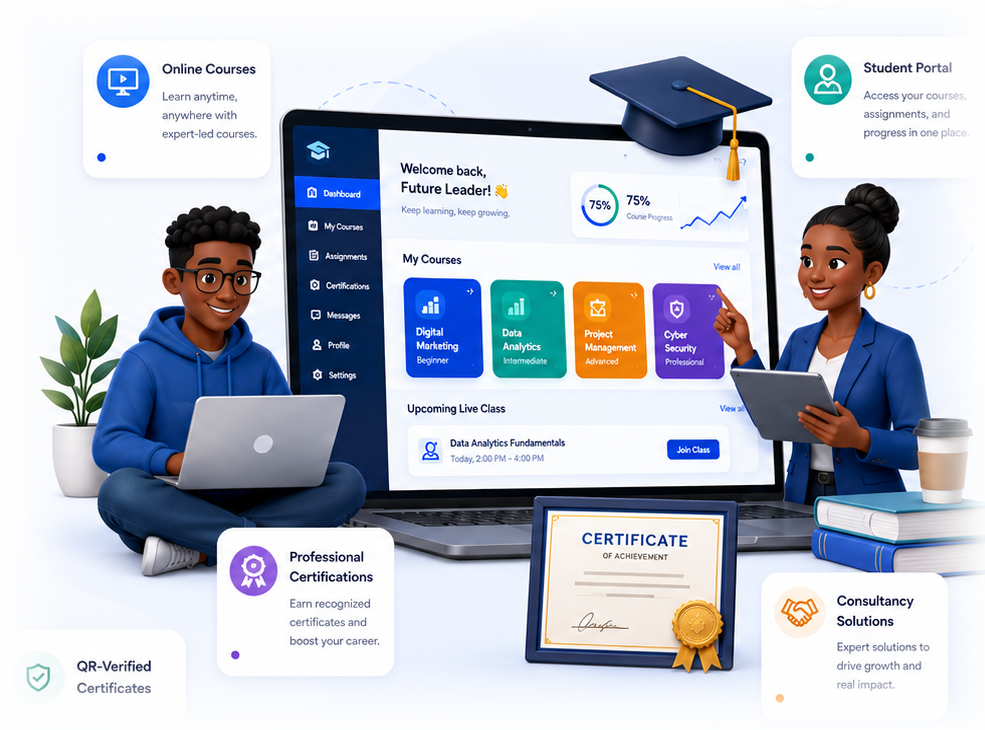 AMAHR Digital Academy hero illustration